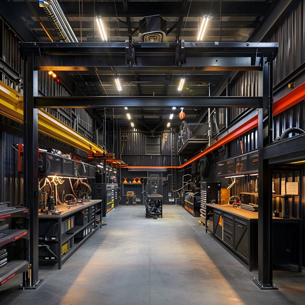 workshop size, functionality, uses, furniture and renovation